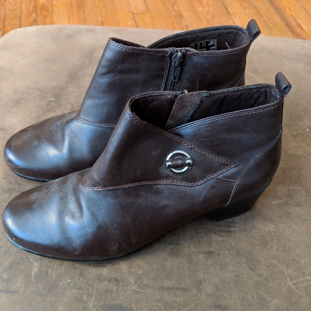 Clarks Dark Brown Booties